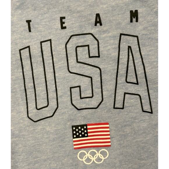 Looney Tunes Men’s Blue T-shirt USA Olympics Flag Short Sleeve Size Medium - Picture 2 of 5